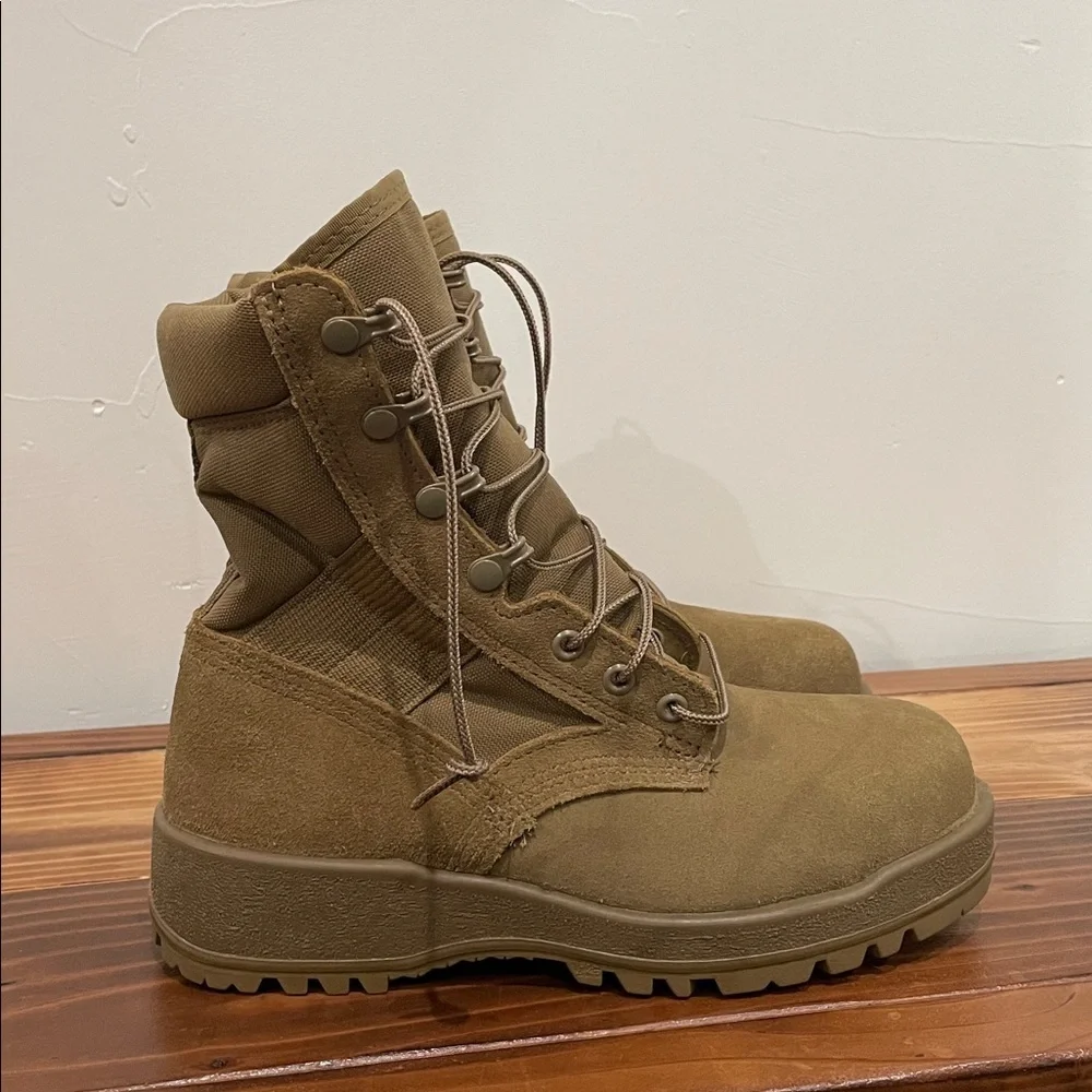 ALTAMA MENS 4.5 XW TAN STEEL TOE ARMY COMBAT BOOTS NWOT